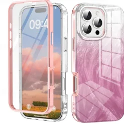 Phone Case For iPhone 16 15 14 Pro Max Plus 13 12 11 Pro Max Wallet Case Support Wireless Charging Retro TPU Acrylic