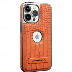 Phone Case For iPhone 16 15 14 Pro Max Plus 13 12 11 Pro Max Back Cover with Stand Holder Magnetic Support Wireless Charging Retro TPU PC