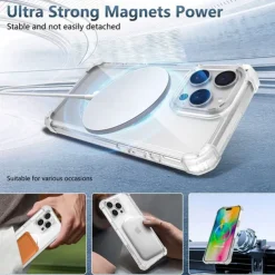 Phone Case For iPhone 16 15 14 Pro Max Plus 13 12 Pro Max Back Cover Magnetic Support Wireless Charging Shockproof Retro PC