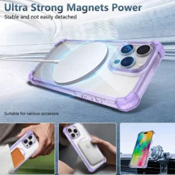 Phone Case For iPhone 16 15 14 Pro Max Plus 13 12 Pro Max Back Cover Magnetic Support Wireless Charging Shockproof Retro PC
