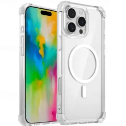 Phone Case For iPhone 16 15 14 Pro Max Plus 13 12 Pro Max Back Cover Magnetic Support Wireless Charging Shockproof Retro PC