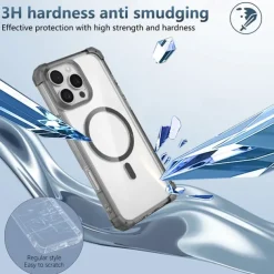 Phone Case For iPhone 16 15 14 Pro Max Plus 13 12 Pro Max Back Cover Magnetic Support Wireless Charging Shockproof Retro PC