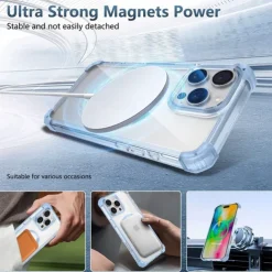 Phone Case For iPhone 16 15 14 Pro Max Plus 13 12 Pro Max Back Cover Magnetic Support Wireless Charging Shockproof Retro PC
