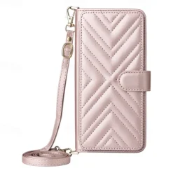 Phone Case For iPhone 16 15 14 Pro Max Plus 13 12 11 Pro Max Flip Cover with Stand Holder with Lanyard with Wrist Strap Retro TPU PU Leather