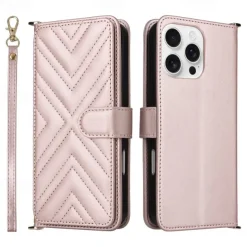 Phone Case For iPhone 16 15 14 Pro Max Plus 13 12 11 Pro Max Flip Cover with Stand Holder with Lanyard with Wrist Strap Retro TPU PU Leather