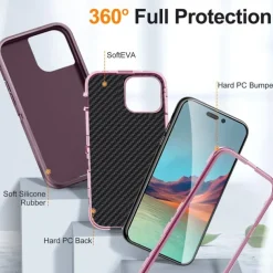 Phone Case For iPhone 16 15 14 Pro Max Plus 13 12 11 Pro Max Back Cover Shockproof Retro TPU PC