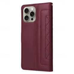 Phone Case For iPhone 16 15 14 Pro Max Plus 13 12 11 Pro Max Flip Cover with Stand Holder with Wrist Strap Card Slot Retro TPU PU Leather