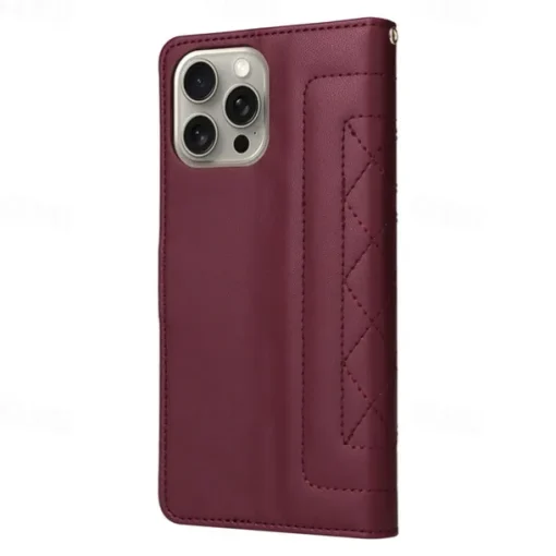 Phone Case For iPhone 16 15 14 Pro Max Plus 13 12 11 Pro Max Flip Cover with Stand Holder with Wrist Strap Card Slot Retro TPU PU Leather