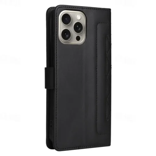 Phone Case For iPhone 16 15 14 Pro Max Plus 13 12 11 Pro Max Flip Cover with Stand Holder with Wrist Strap Card Slot Retro TPU PU Leather