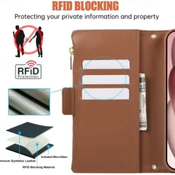 Phone Case For iPhone 16 15 14 Pro Max Plus 13 12 11 Pro Max Back Cover with Stand Holder Magnetic with Lanyard Retro TPU PU Leather