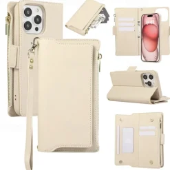 Phone Case For iPhone 16 15 14 Pro Max Plus 13 12 11 Pro Max Back Cover with Stand Holder Magnetic with Lanyard Retro TPU PU Leather