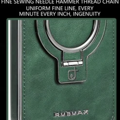 Phone Case For iPhone 16 15 14 Pro Max Plus 13 12 11 Pro Max Back Cover Ring Holder Magnetic Support Wireless Charging Retro Genuine Leather Stainless Steel