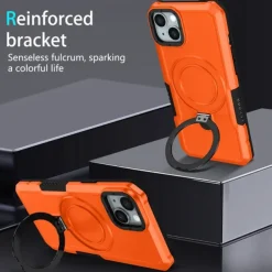 Phone Case For iPhone 16 15 14 Pro Max Plus 13 12 11 Pro Max Back Cover with Stand Holder Shockproof Retro TPU