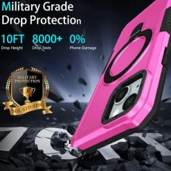 Phone Case For iPhone 16 15 14 Pro Max Plus 13 12 11 Pro Max Back Cover with Stand Holder Shockproof Retro TPU