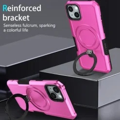 Phone Case For iPhone 16 15 14 Pro Max Plus 13 12 11 Pro Max Back Cover with Stand Holder Shockproof Retro TPU