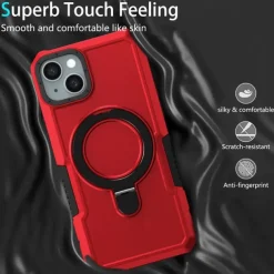 Phone Case For iPhone 16 15 14 Pro Max Plus 13 12 11 Pro Max Back Cover with Stand Holder Shockproof Retro TPU