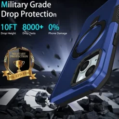 Phone Case For iPhone 16 15 14 Pro Max Plus 13 12 11 Pro Max Back Cover with Stand Holder Shockproof Retro TPU