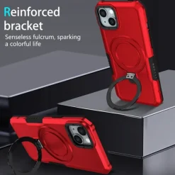 Phone Case For iPhone 16 15 14 Pro Max Plus 13 12 11 Pro Max Back Cover with Stand Holder Shockproof Retro TPU