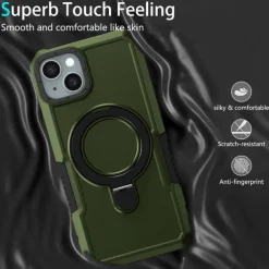 Phone Case For iPhone 16 15 14 Pro Max Plus 13 12 11 Pro Max Back Cover with Stand Holder Shockproof Retro TPU