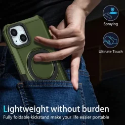 Phone Case For iPhone 16 15 14 Pro Max Plus 13 12 11 Pro Max Back Cover with Stand Holder Shockproof Retro TPU