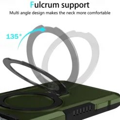 Phone Case For iPhone 16 15 14 Pro Max Plus 13 12 11 Pro Max Back Cover with Stand Holder Shockproof Retro TPU