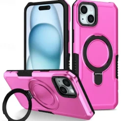 Phone Case For iPhone 16 15 14 Pro Max Plus 13 12 11 Pro Max Back Cover with Stand Holder Shockproof Retro TPU