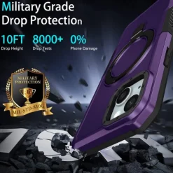 Phone Case For iPhone 16 15 14 Pro Max Plus 13 12 11 Pro Max Back Cover with Stand Holder Shockproof Retro TPU