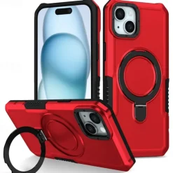 Phone Case For iPhone 16 15 14 Pro Max Plus 13 12 11 Pro Max Back Cover with Stand Holder Shockproof Retro TPU