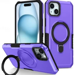 Phone Case For iPhone 16 15 14 Pro Max Plus 13 12 11 Pro Max Back Cover with Stand Holder Shockproof Retro TPU