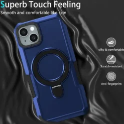 Phone Case For iPhone 16 15 14 Pro Max Plus 13 12 11 Pro Max Back Cover with Stand Holder Shockproof Retro TPU