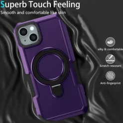 Phone Case For iPhone 16 15 14 Pro Max Plus 13 12 11 Pro Max Back Cover with Stand Holder Shockproof Retro TPU