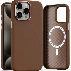 Phone Case For iPhone 16 15 14 Pro Max Plus 13 12 Pro Max Back Cover With Magsafe Support Wireless Charging Shockproof Retro TPU PU Leather