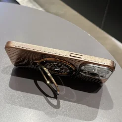 Phone Case For iPhone 16 15 14 Pro Max Plus 13 12 Pro Max Back Cover with Stand Holder Shockproof Retro PC