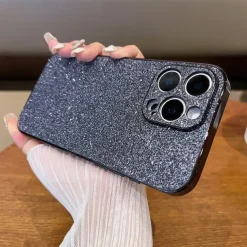 Phone Case For iPhone 16 15 14 Pro Max Plus 13 12 11 Pro Max Back Cover Bling Glitter Shiny Shockproof Retro PC