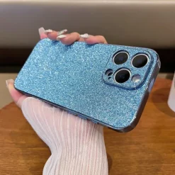 Phone Case For iPhone 16 15 14 Pro Max Plus 13 12 11 Pro Max Back Cover Bling Glitter Shiny Shockproof Retro PC