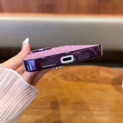 Phone Case For iPhone 16 15 14 Pro Max Plus 13 12 11 Pro Max Back Cover Bling Glitter Shiny Shockproof Retro PC