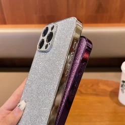 Phone Case For iPhone 16 15 14 Pro Max Plus 13 12 11 Pro Max Back Cover Bling Glitter Shiny Shockproof Retro PC