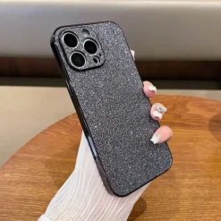 Phone Case For iPhone 16 15 14 Pro Max Plus 13 12 11 Pro Max Back Cover Bling Glitter Shiny Shockproof Retro PC