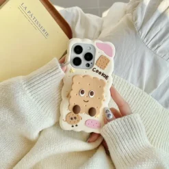 Phone Case For iPhone 16 15 14 Pro Max Plus 13 12 Pro Max Back Cover with Stand Holder Shockproof Retro Silicone