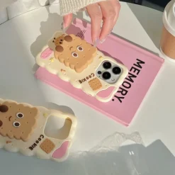 Phone Case For iPhone 16 15 14 Pro Max Plus 13 12 Pro Max Back Cover with Stand Holder Shockproof Retro Silicone