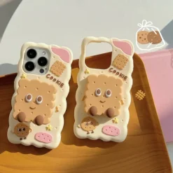 Phone Case For iPhone 16 15 14 Pro Max Plus 13 12 Pro Max Back Cover with Stand Holder Shockproof Retro Silicone