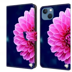 Phone Case For iPhone 16 15 14 Pro Max Plus 13 12 11 Pro Max Mini Wallet Case Flip Cover with Stand Holder Magnetic Card Slot Butterfly Flower Flower Floral TPU PU Leather