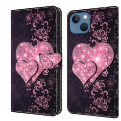 Phone Case For iPhone 16 15 14 Pro Max Plus 13 12 11 Pro Max Mini Wallet Case Flip Cover with Stand Holder Magnetic Card Slot Butterfly Flower Flower Floral TPU PU Leather