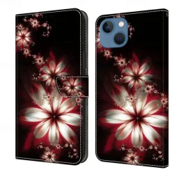 Phone Case For iPhone 16 15 14 Pro Max Plus 13 12 11 Pro Max Mini Wallet Case Flip Cover with Stand Holder Magnetic Card Slot Butterfly Flower Flower Floral TPU PU Leather