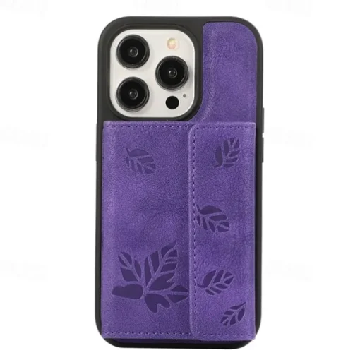 Phone Case For iPhone 15 14 Pro Max Plus 13 12 Pro Max Back Cover with Stand Holder Card Slot Shockproof Retro TPU PU Leather