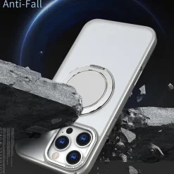 Phone Case For iPhone 15 14 Pro Max Plus 13 12 11 Pro Max Back Cover with Stand Holder Magnetic Support Wireless Charging Retro TPU PC