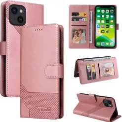 Phone Case For iPhone 15 14 Pro Max Plus 13 12 11 Pro Max Mini Wallet Case Magnetic Full Body Protective Kickstand Retro TPU PU Leather