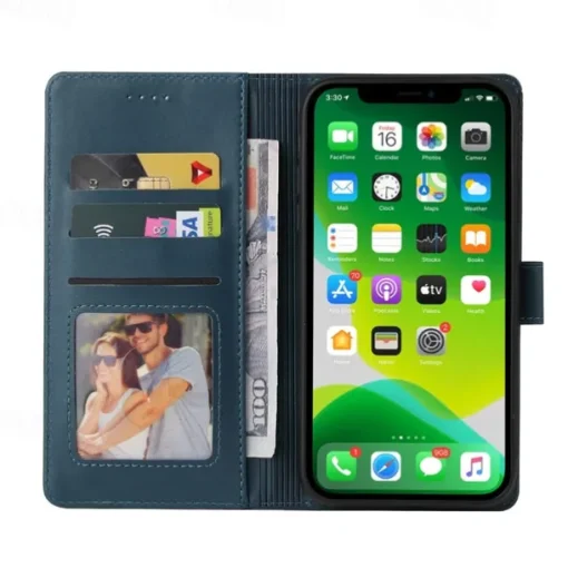 Phone Case For iPhone 15 14 Pro Max Plus 13 12 11 Pro Max Mini Wallet Case Magnetic Full Body Protective Kickstand Retro TPU PU Leather