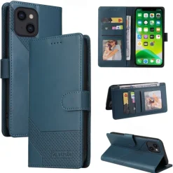 Phone Case For iPhone 15 14 Pro Max Plus 13 12 11 Pro Max Mini Wallet Case Magnetic Full Body Protective Kickstand Retro TPU PU Leather