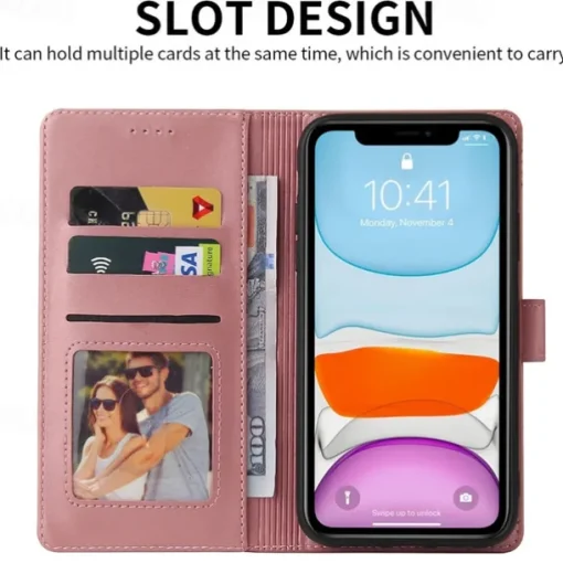 Phone Case For iPhone 15 14 Pro Max Plus 13 12 11 Pro Max Mini Wallet Case Magnetic Full Body Protective Kickstand Retro TPU PU Leather